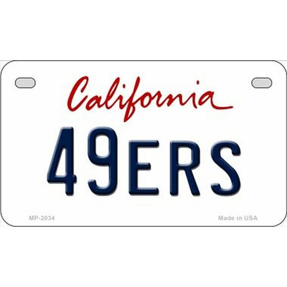 NFL San Francisco 49ers License Plate Super Bowl New California Retro Auto Sign - Picture 3 of 3